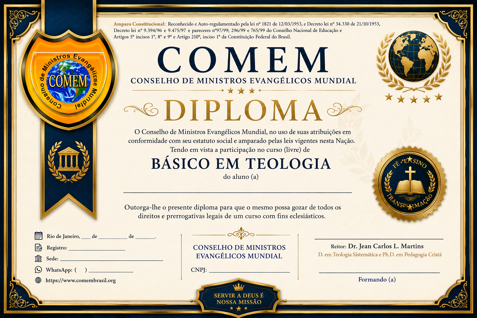 Certificado Básico em Teologia COMEM Brasil